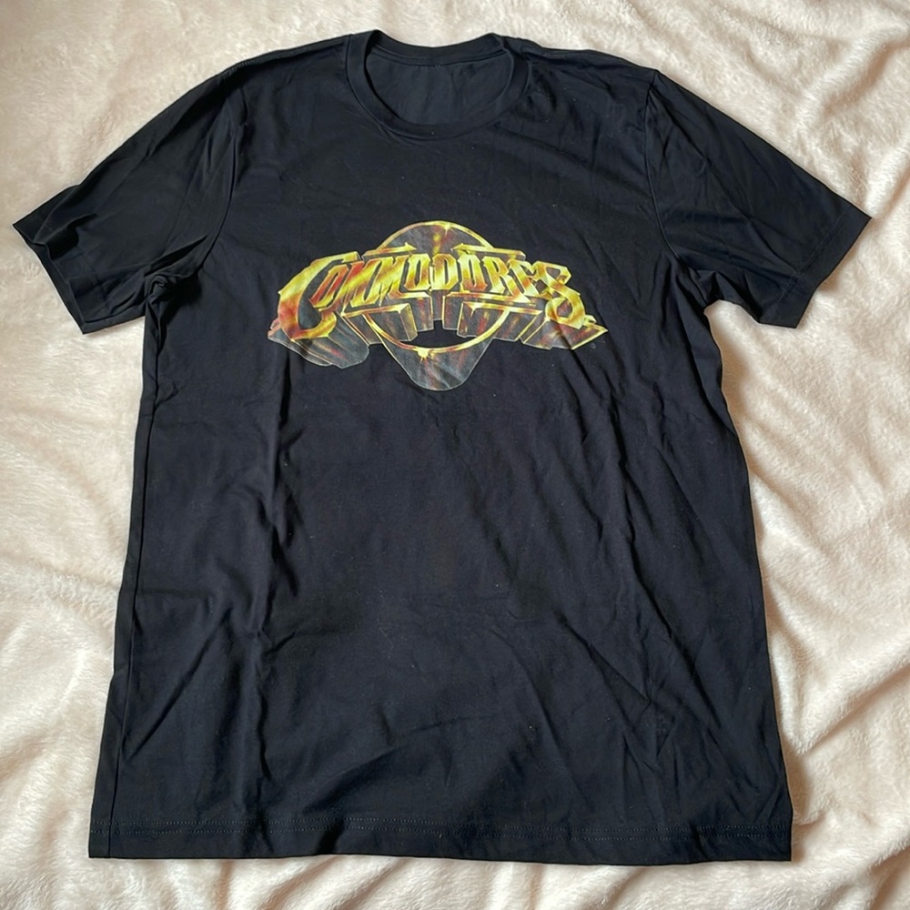 Black and Gold Commodores Band T-Shirt Unisex L